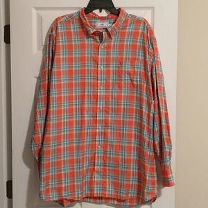 Southern Tide BEAUFAIN PLAID SPORT SHIRT IN SUNSET